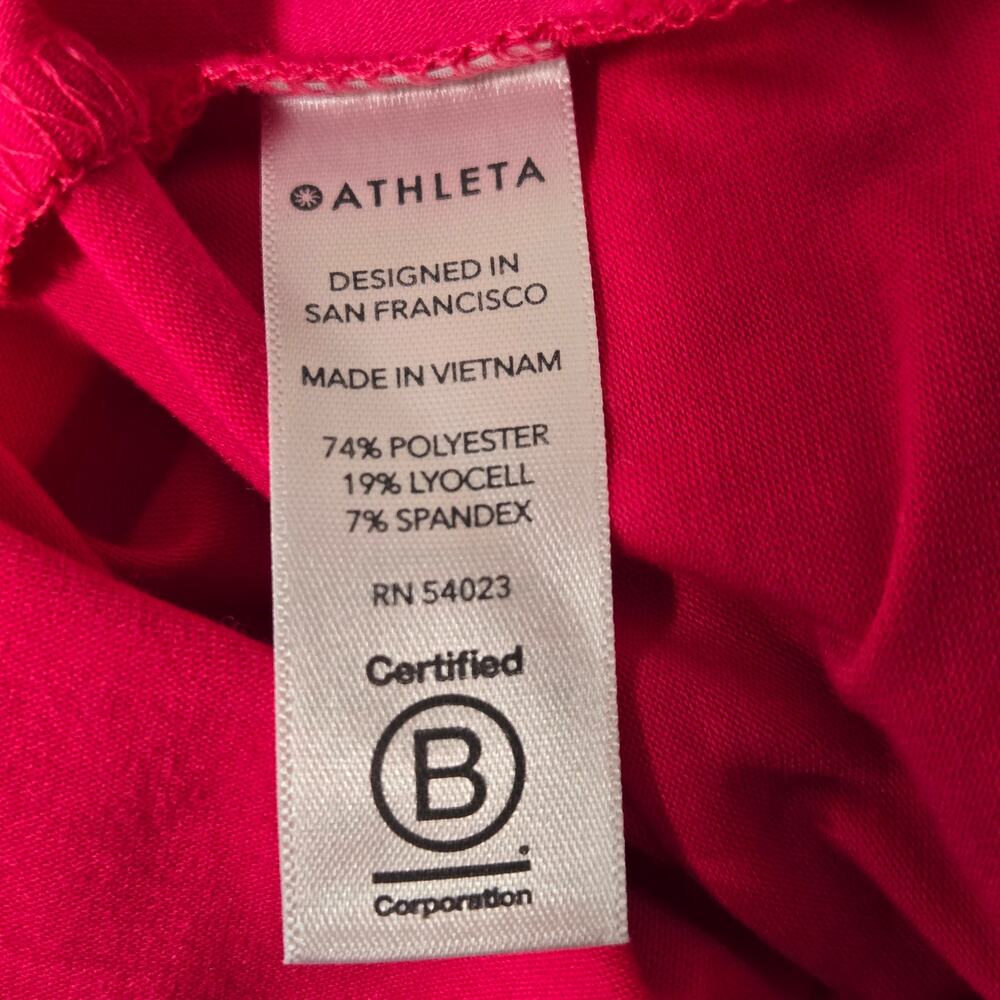 Athleta Essence Pink Twist Top. Size Large. - Picture 7 of 8